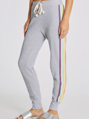 Rainbow Stripe Jack Jogger | Heather