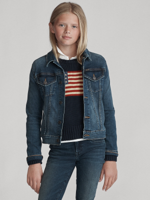 Girls' Denim Trucker Jacket