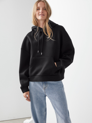 Cropped Boxy Scuba Hoodie