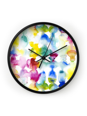 Jacqueline Maldonado Dye Ovals Vibrant Wall Clock - Deny Designs