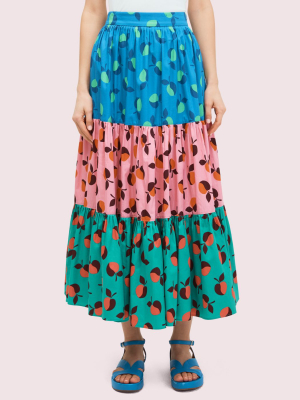 Colorblock Apple Skirt