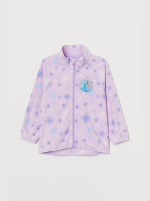 Patterned Fleece Jacket