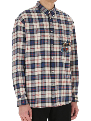 Gucci X Disney Donald Duck Checked Shirt