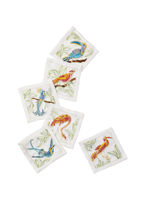 Birds Of Paradise Cocktail Napkins, Set Of 6