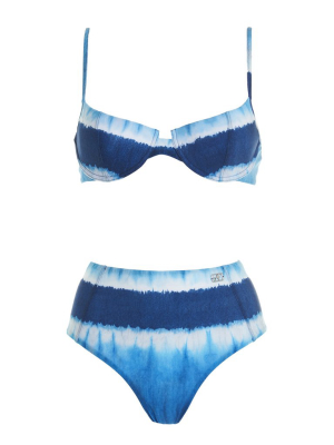 Alberta Ferretti Tie Dye Print Bikini Set