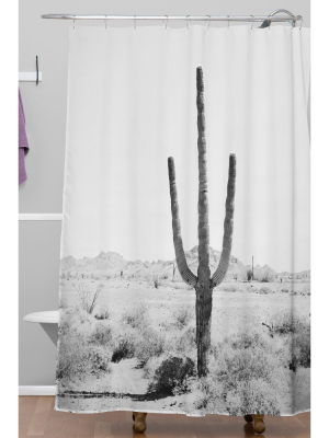 Desert Times Shower Curtain White - Deny Designs