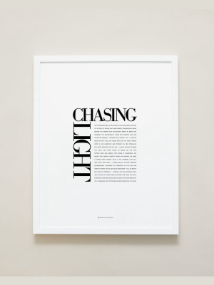 Chasing Light Editorial Framed Print