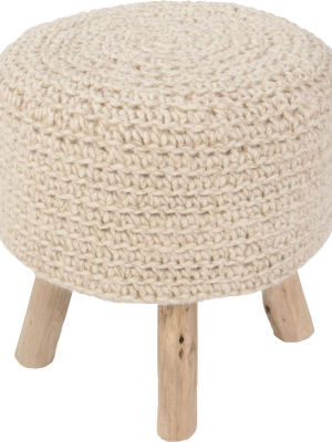 Westport Montana Stool Bleached Sand Pillow