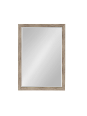 27" X 39" Beatrice Framed Wall Mirror Rustic Brown - Designovation