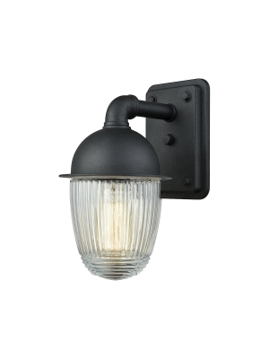 Channing 1-light 9 X 7 X 5 Outdoor Wall Lamp In Matte Black