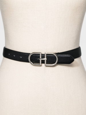 Women's Plaque Double Buckle Belt - A New Day™