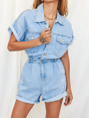 Hendrix Short Denim Romper