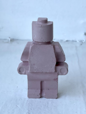 Large Concrete Legoman - Pink