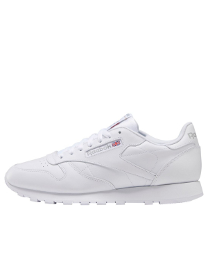 Reebok Classic Leather Sneakers In White With Light Gray