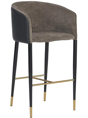 Asher Bar Stool, Sparrow Grey