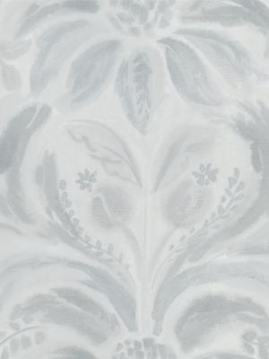 Angelique Damask Wallpaper In Graphite From The Tulipa Stellata Collection By Designers Guild