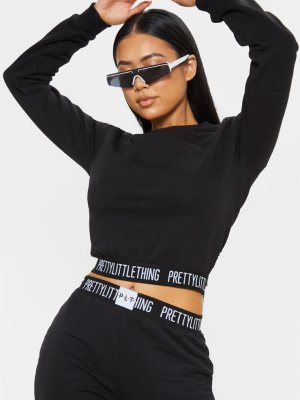 Prettylittlething Petite Black Lounge Sweater