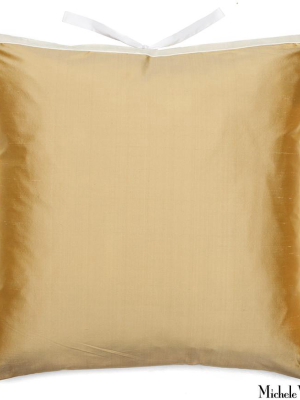 Silk Dupioni Pillow Butter 22x22