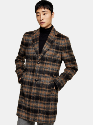 Brown Check Overcoat