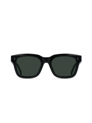 Raen Gilman Sunglasses - Black/green Polarized