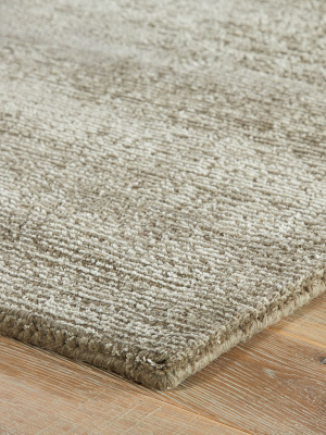 Kelle Handmade Solid Gray & Silver Area Rug