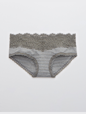 Aerie Cotton Eyelash Lace Boybrief Underwear