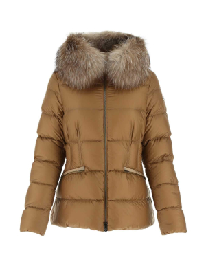 Moncler Fur-trim Puffer Jacket