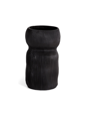Cym Warkov Ceramics - Oval Curvy #1 - Black
