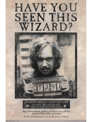 34" X 22" The Wizarding World: Harry Potter Sirius Black Wanted Unframed Wall Poster - Trends International