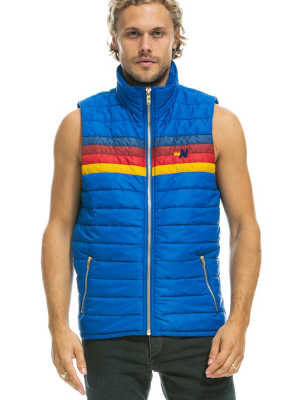 Men's 4 Stripe Vest - Snorkel Blue