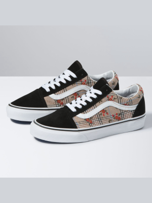 Glen Plaid Floral Old Skool