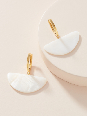 Brie Shell Huggie Hoop Earrings