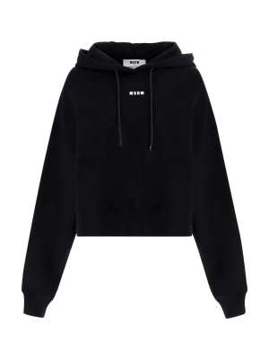 Msgm Logo Printed Hoodie