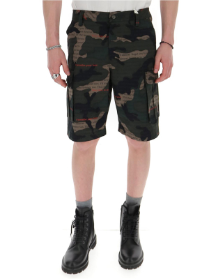 Valentino Camouflage Printed Shorts