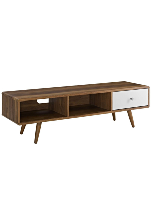 Transmit 55" Tv Stand Walnut White - Modway