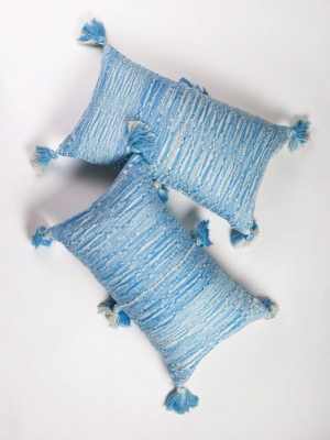 Antigua Lumbar Pillow - Ocean Blue Tie Dye