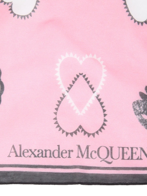 Alexander Mcqueen Swallow Printed Scarf