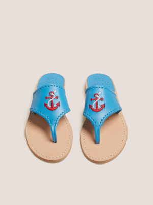 Anchor Embroidered Sandal