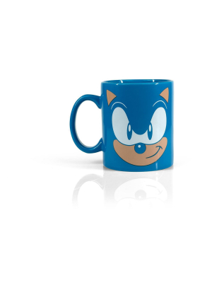 Just Funky Sonic The Hedgehog Blue 16oz Ceramic Coffee Mug