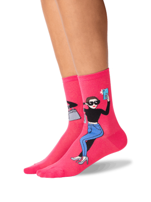 Women's Selfie Crew Socks