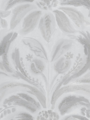 Angelique Damask Wallpaper In Steel From The Tulipa Stellata Collection By Designers Guild