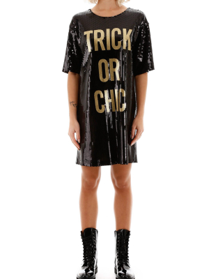 Moschino Trick Or Chic Sequined T-shirt Dress