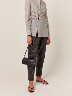 Eve Crinkled-leather Shoulder Bag