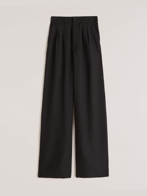 Drapey Wide-leg Pleated Pants