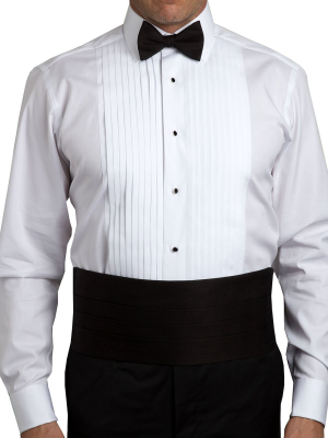 Cp110001 | Black Faille Pre-tied Bow Tie & Cummerbund Set