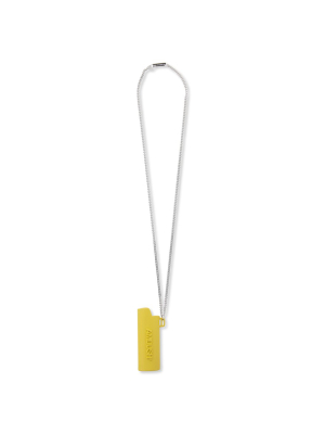 Ambush Logo Lighter Case Necklace L - Yellow/silver