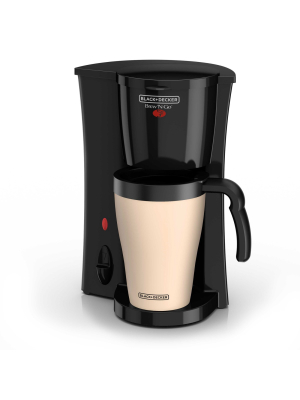 Black+decker Personal Coffee Maker With Travel Mug - Black Dcm18