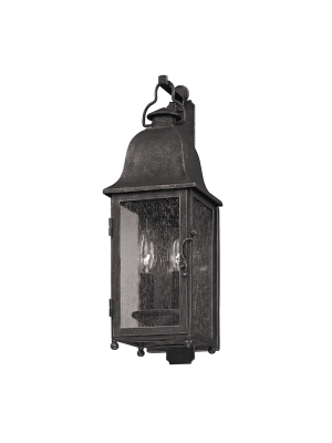 Larchmont 2lt Wall Lantern Small Aged Pewter