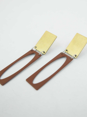 Jacqueline Earrings, Rust