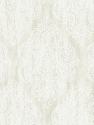 Jackman Damask Wallpaper In Metallic And Neutrals By Carl Robinson For Seabrook Wallcoverings